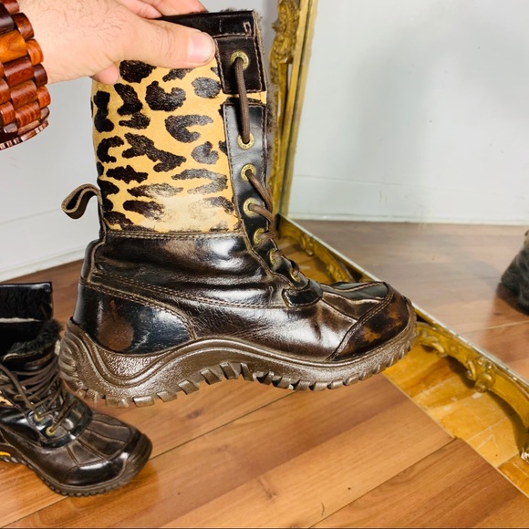 Ugg winter waterproof leather and wool boots - Picture 5 of 11